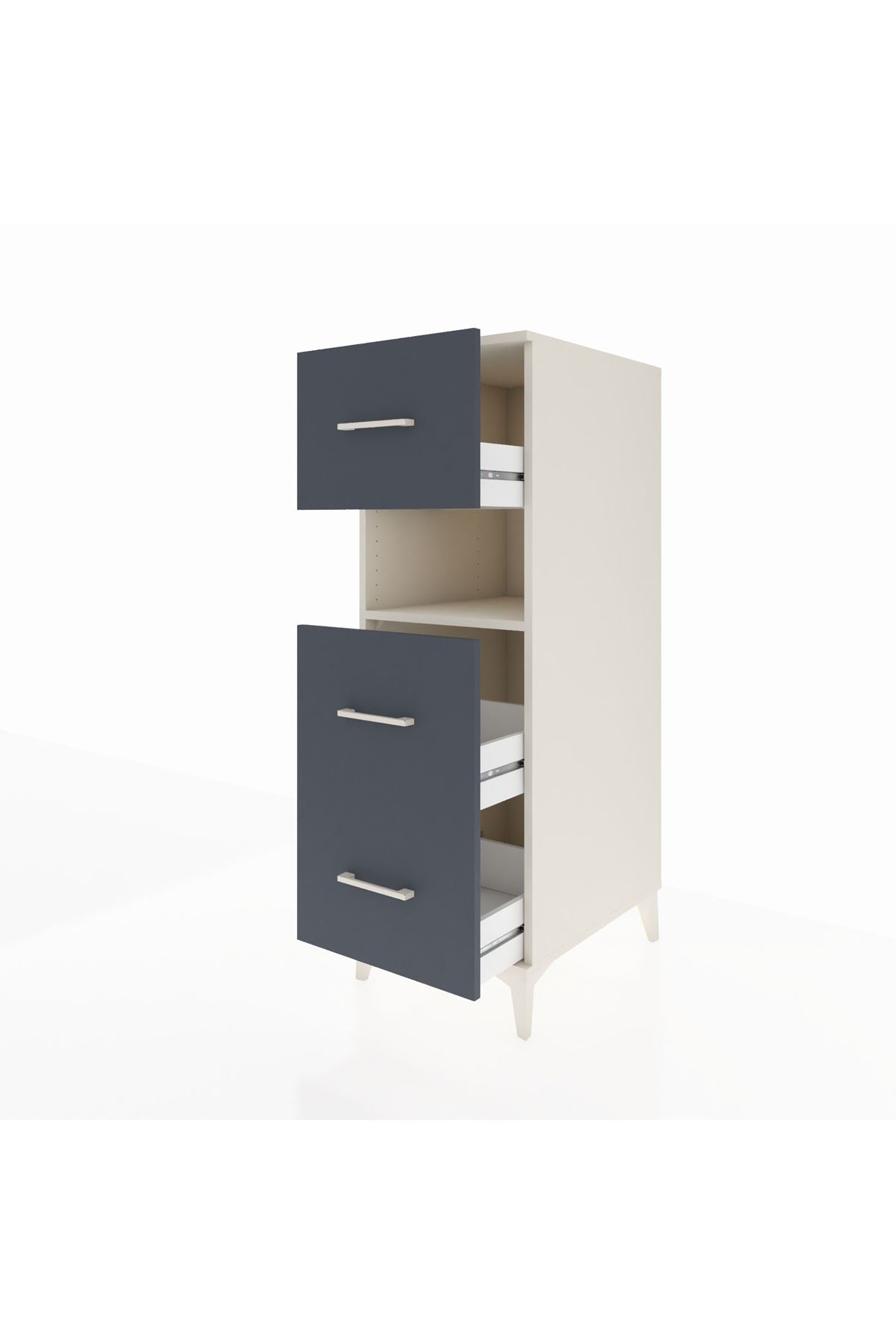 Kronos Dolap Tek Raflı 3 Çekmeceli 44x59x134 - S82M039V2C