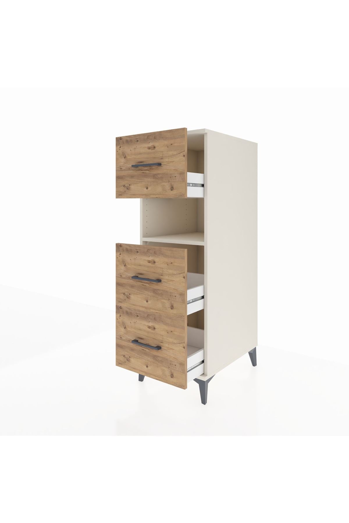 Kronos Dolap Tek Raflı 3 Çekmeceli 44x59x134 - S82M039V3C