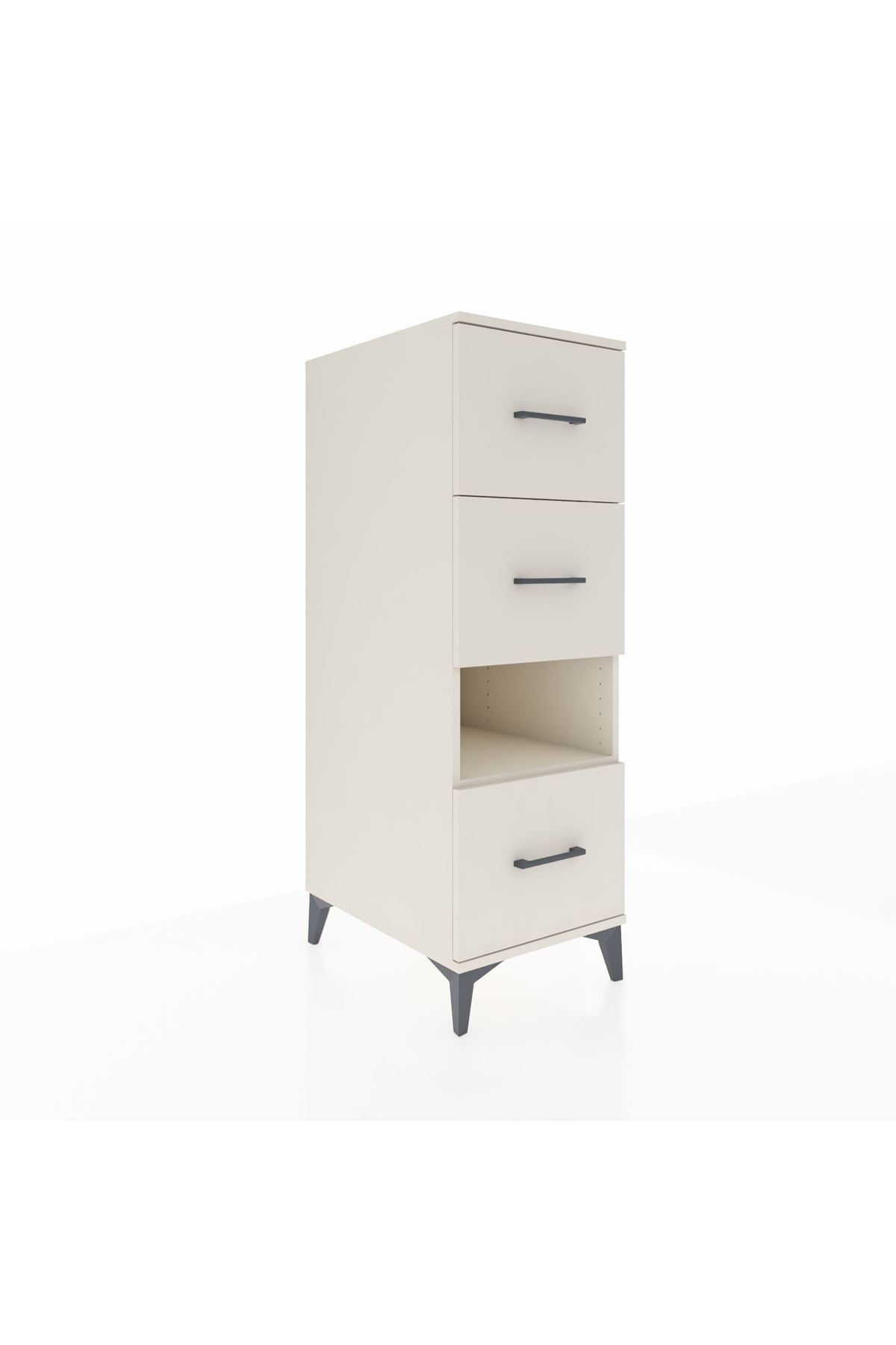 Kronos Dolap Tek Raflı 3 Çekmeceli 44x59x134 - S82M040V1C
