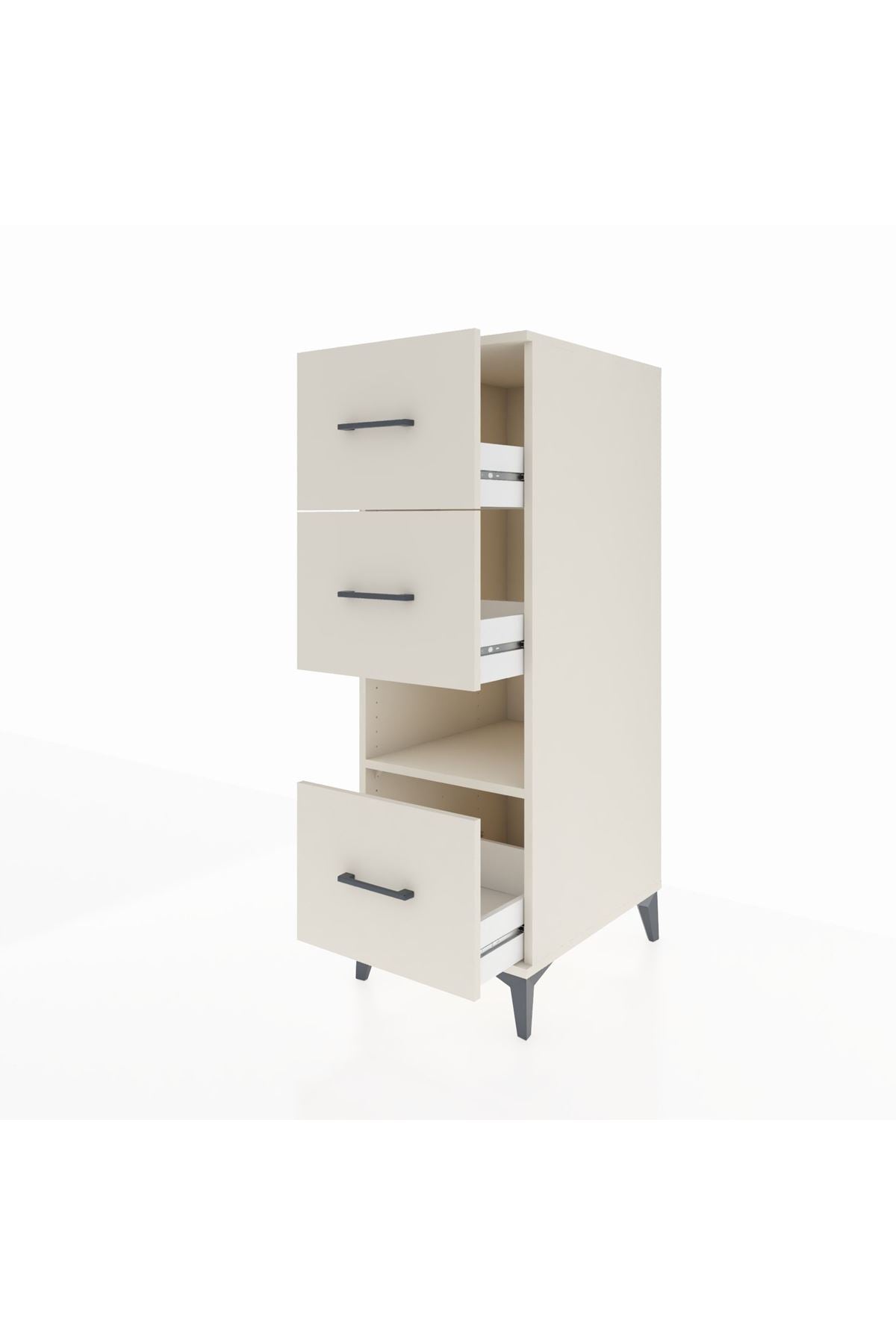 Kronos Dolap Tek Raflı 3 Çekmeceli 44x59x134 - S82M040V1C