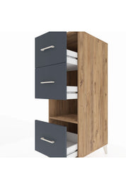 Kronos Dolap Tek Raflı 3 Çekmeceli 44x59x134 - S82M040V8C