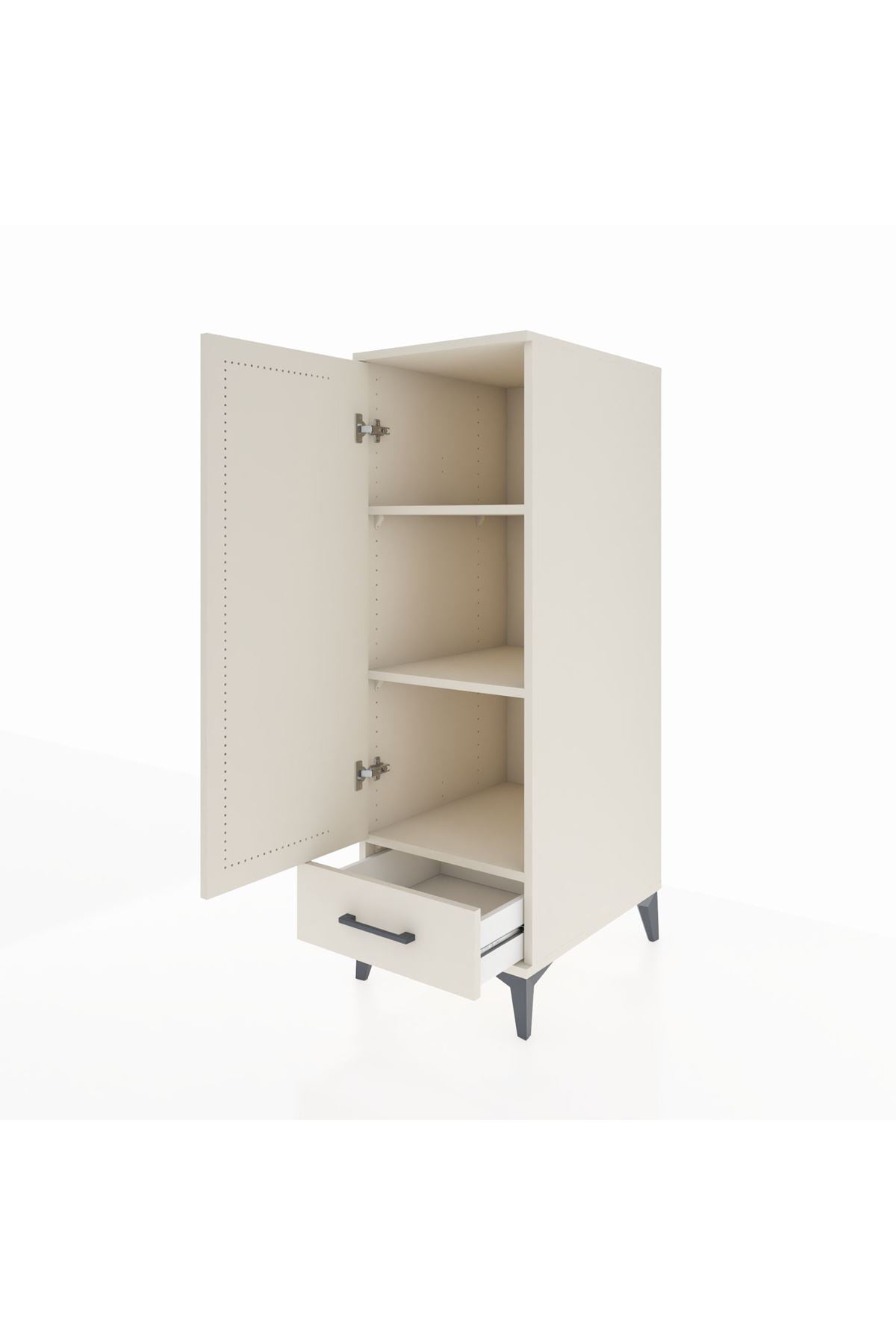 Kronos Dolap 3 Raflı Tek Çekmeceli Tek Kapaklı 44x59x134 - S82M042V1C