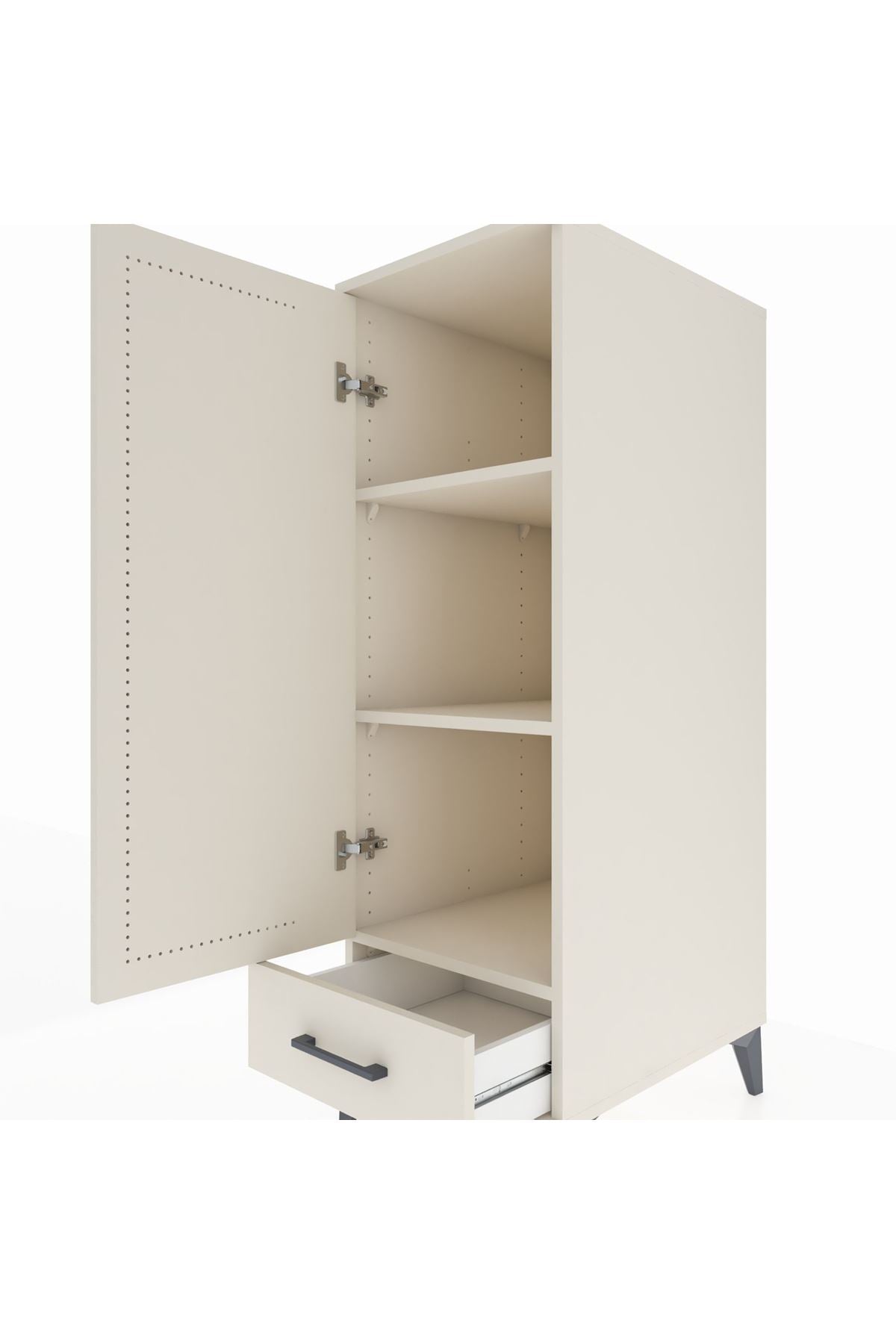 Kronos Dolap 3 Raflı Tek Çekmeceli Tek Kapaklı 44x59x134 - S82M042V1C