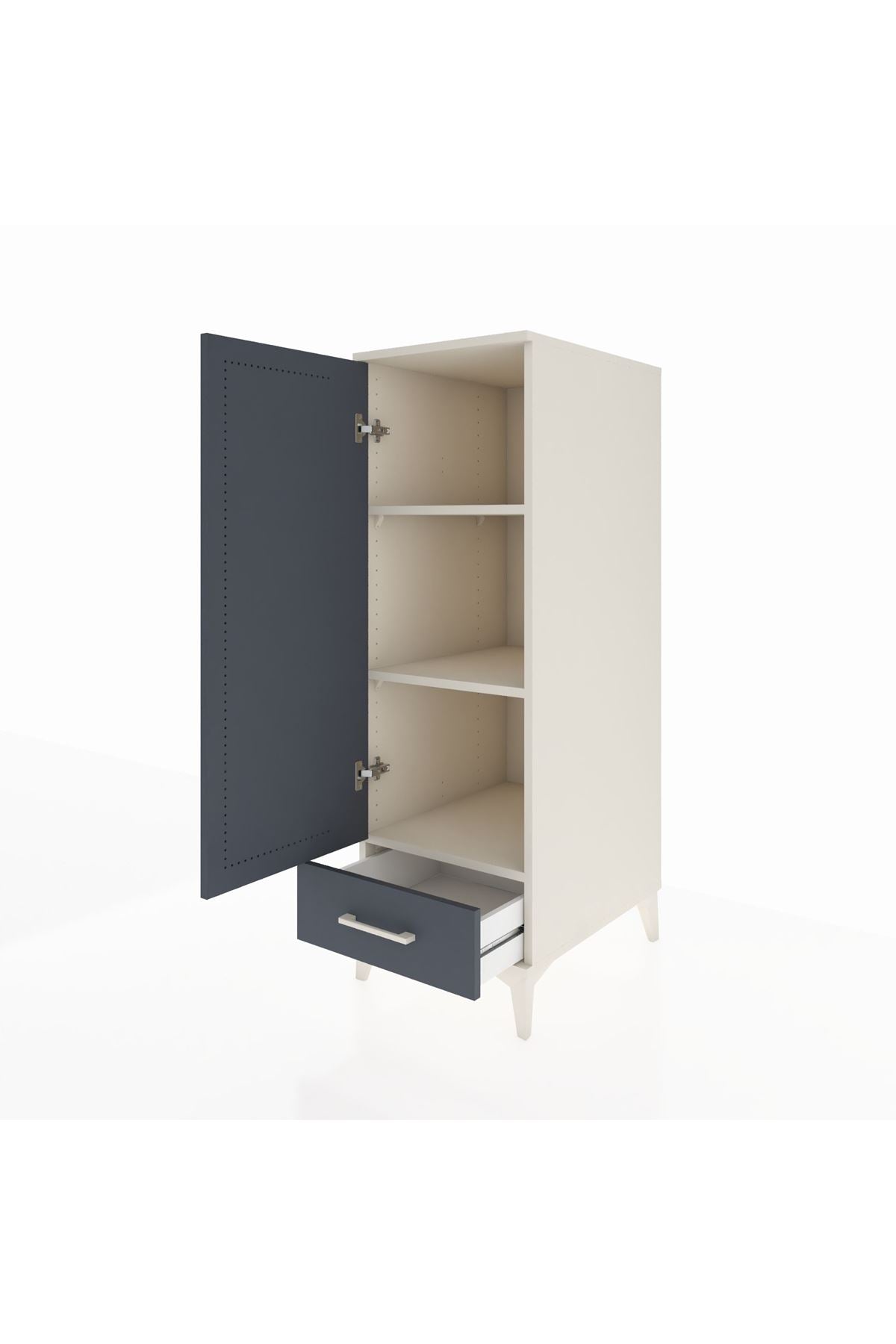 Kronos Dolap 3 Raflı Tek Çekmeceli Tek Kapaklı 44x59x134 - S82M042V2C