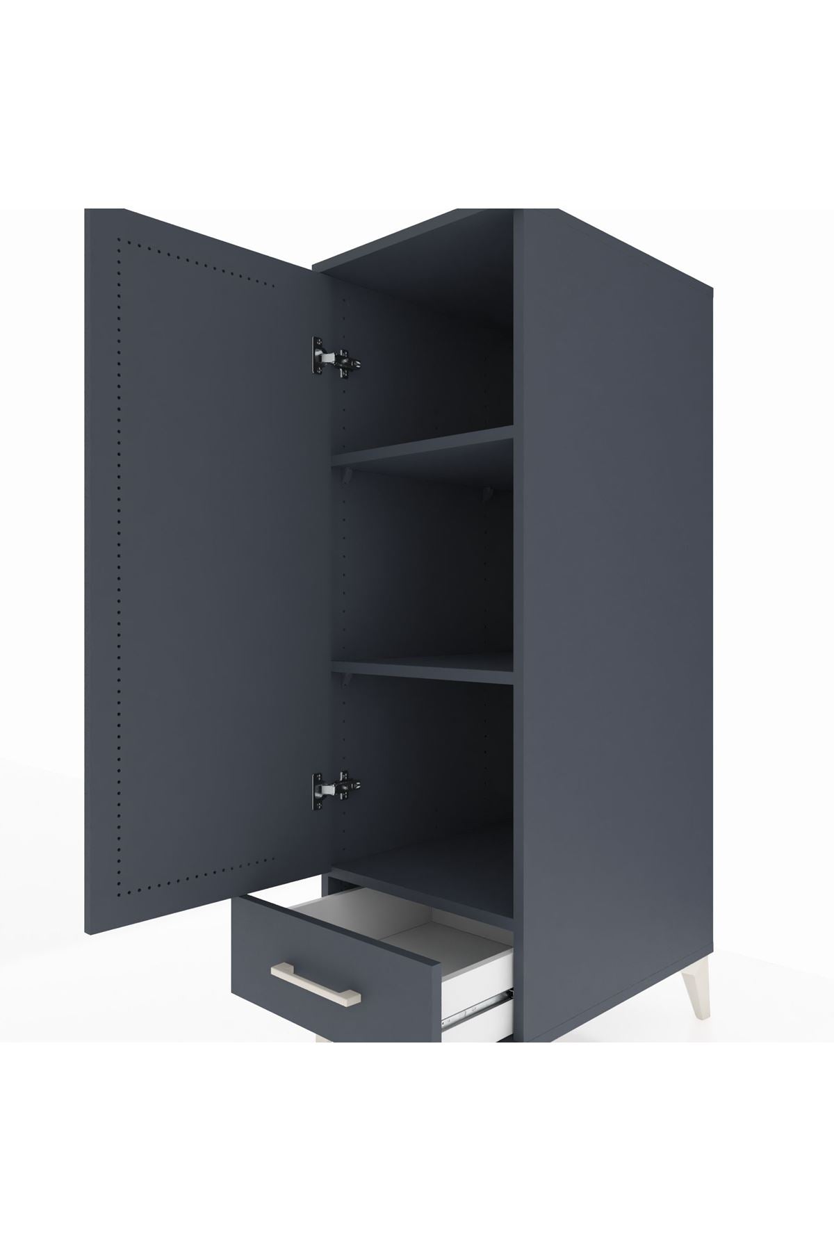 Kronos Dolap 3 Raflı Tek Çekmeceli Tek Kapaklı 44x59x134 - S82M042V5C