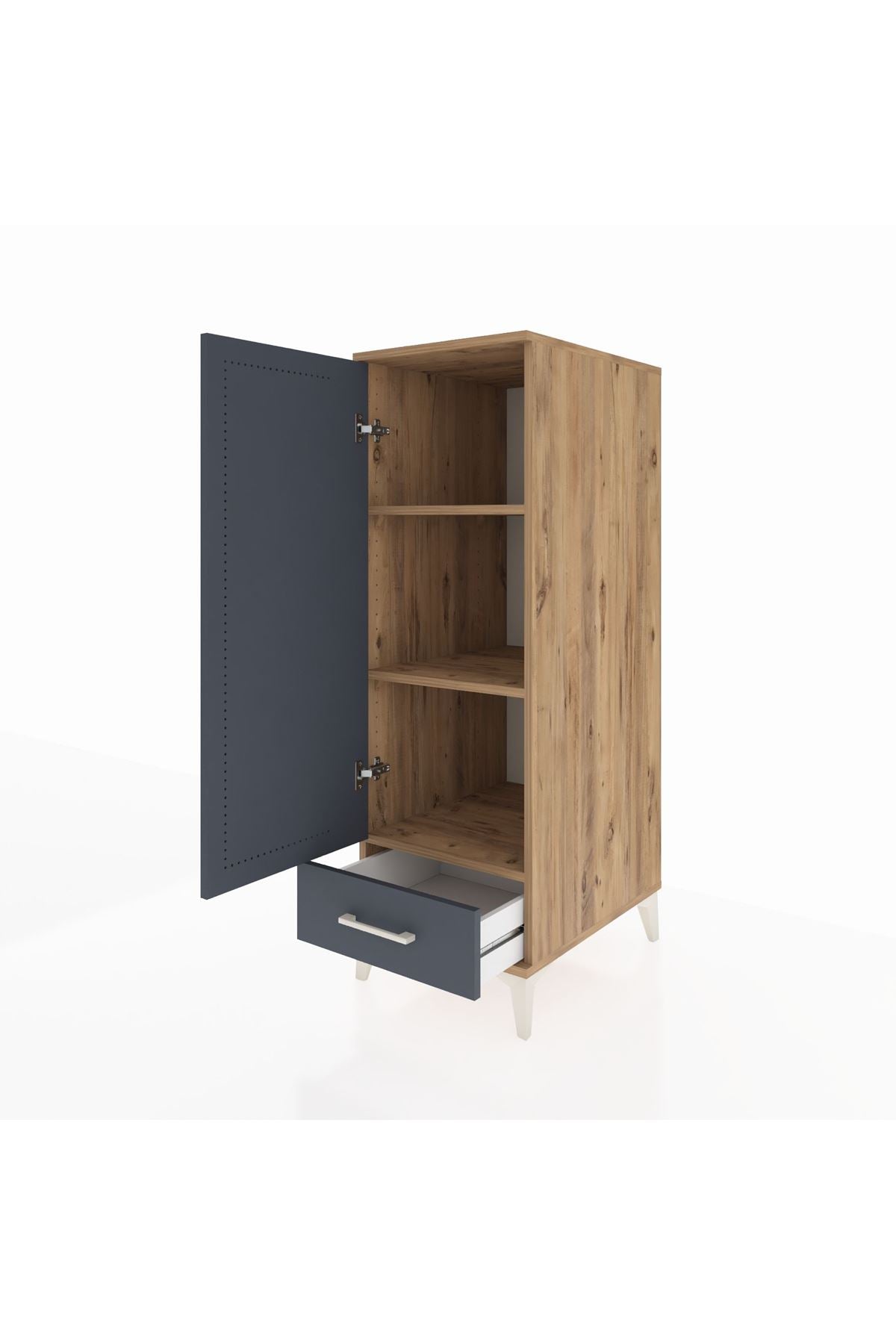 Kronos Dolap 3 Raflı Tek Çekmeceli Tek Kapaklı 44x59x134 - S82M042V8C
