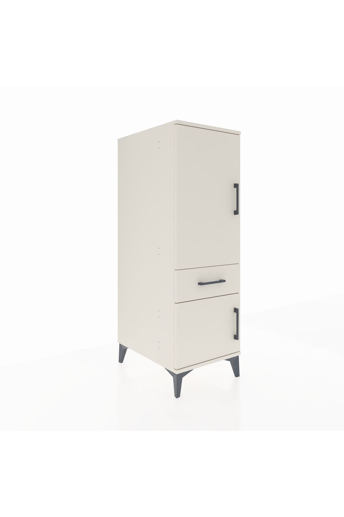 Kronos Dolap 2 Raflı Tek Çekmeceli 2 Kapaklı 44x59x134 - S82M043V1C