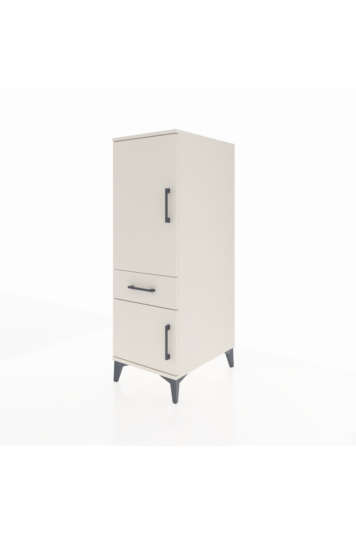 Kronos Dolap 2 Raflı Tek Çekmeceli 2 Kapaklı 44x59x134 - S82M043V1C