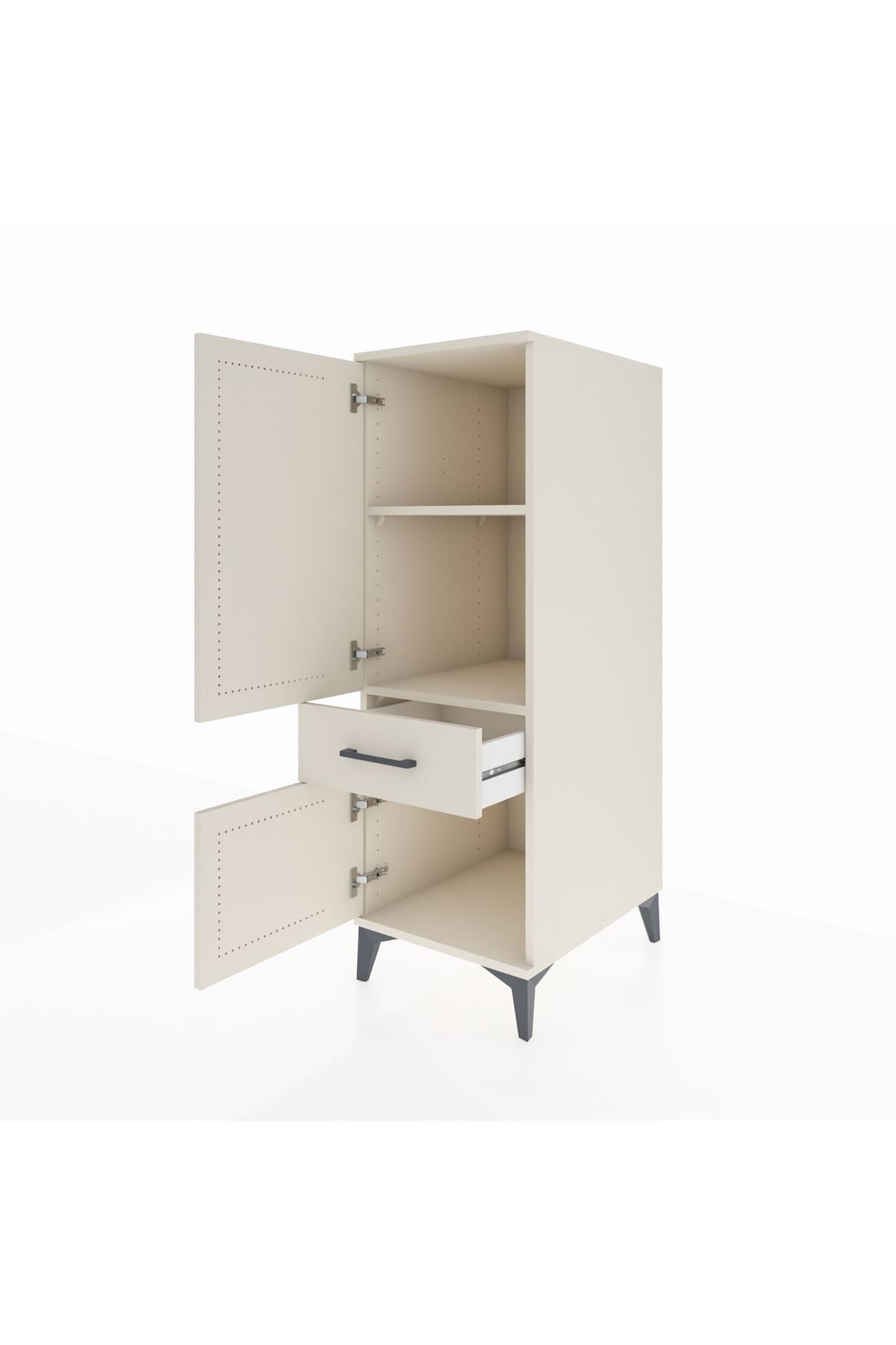 Kronos Dolap 2 Raflı Tek Çekmeceli 2 Kapaklı 44x59x134 - S82M043V1C