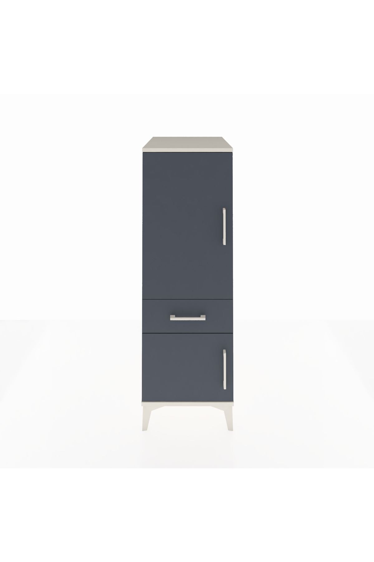 Kronos Dolap 2 Raflı Tek Çekmeceli 2 Kapaklı 44x59x134 - S82M043V2C