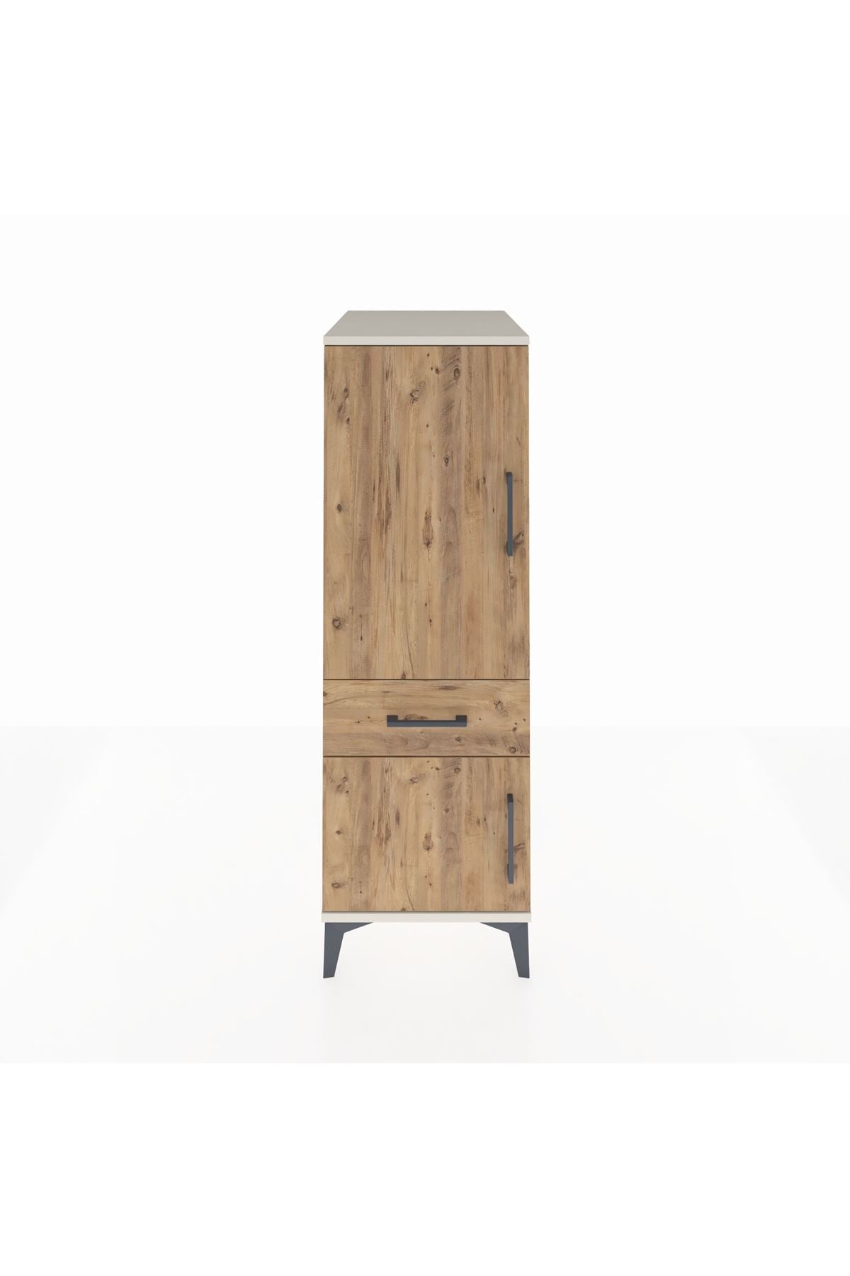 Kronos Dolap 2 Raflı Tek Çekmeceli 2 Kapaklı 44x59x134 - S82M043V3C