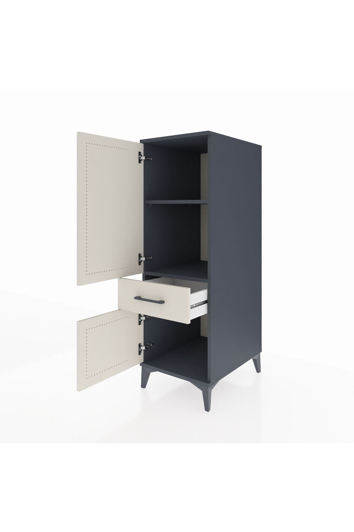 Kronos Dolap 2 Raflı Tek Çekmeceli 2 Kapaklı 44x59x134 - S82M043V4C