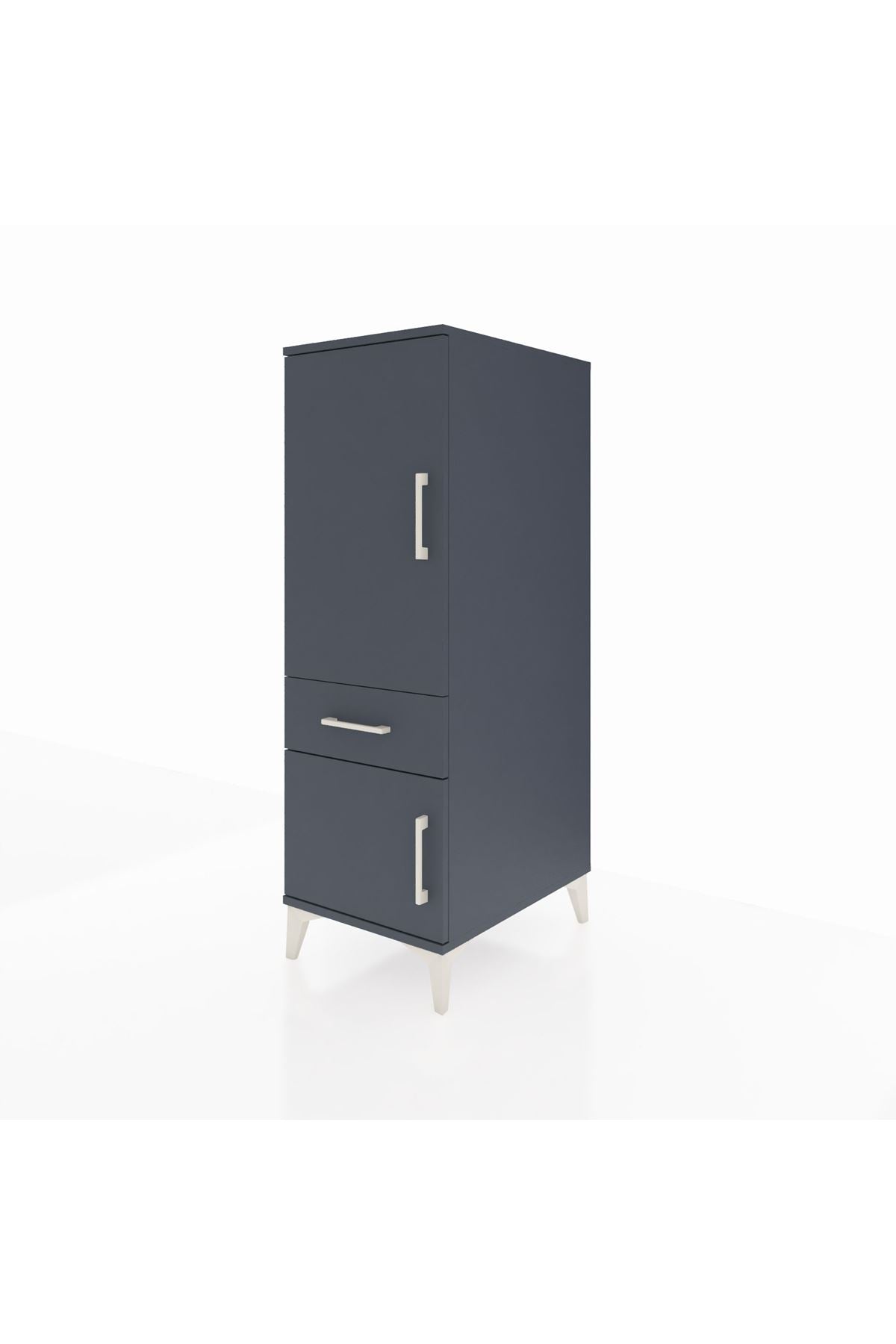 Kronos Dolap 2 Raflı Tek Çekmeceli 2 Kapaklı 44x59x134 - S82M043V5C