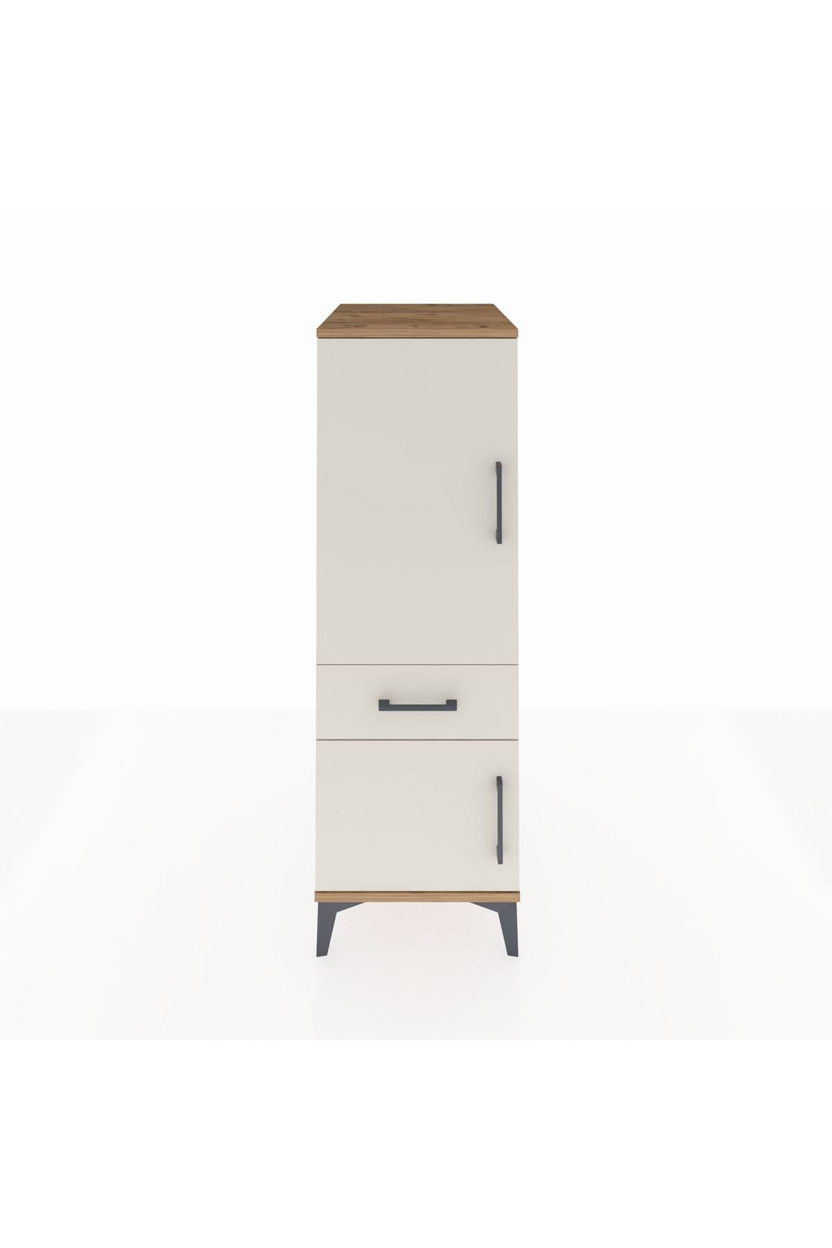 Kronos Dolap 2 Raflı Tek Çekmeceli 2 Kapaklı 44x59x134 - S82M043V7C
