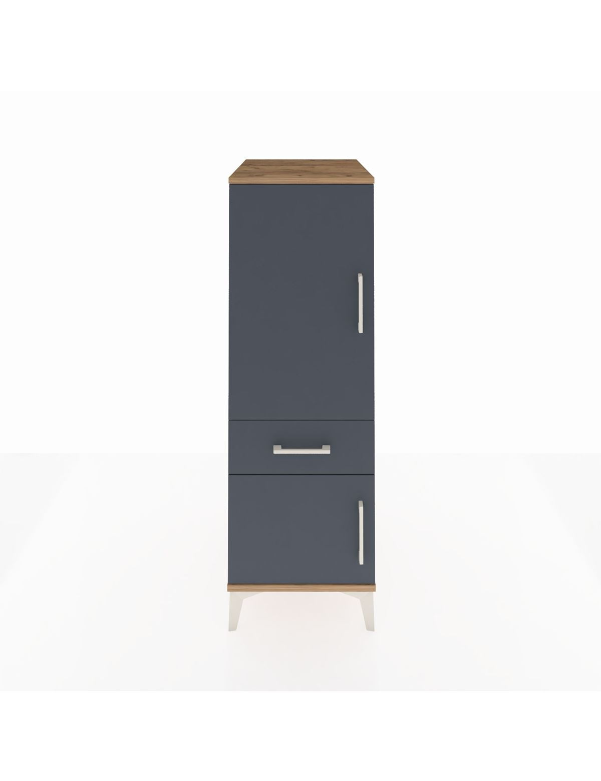 Kronos Dolap 2 Raflı Tek Çekmeceli 2 Kapaklı 44x59x134 - S82M043V8C