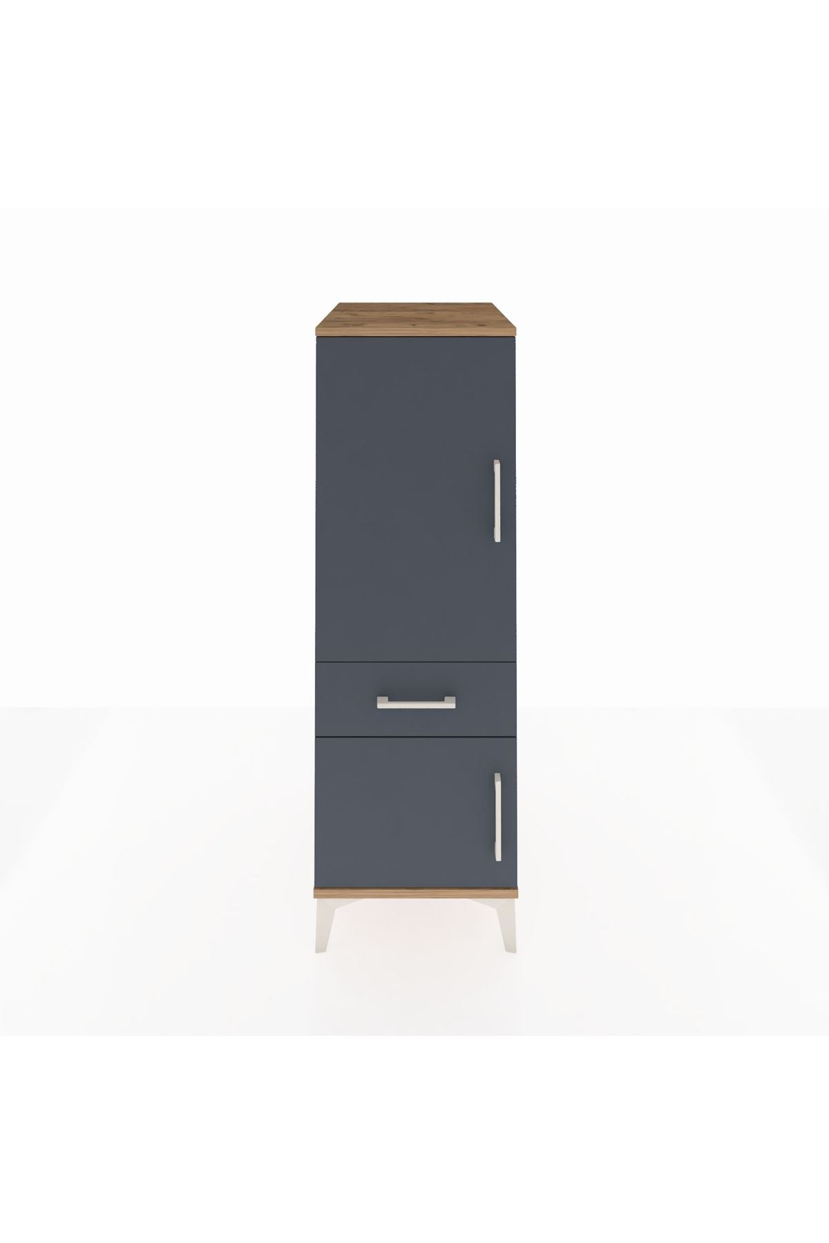 Kronos Dolap 2 Raflı Tek Çekmeceli 2 Kapaklı 44x59x134 - S82M043V8C