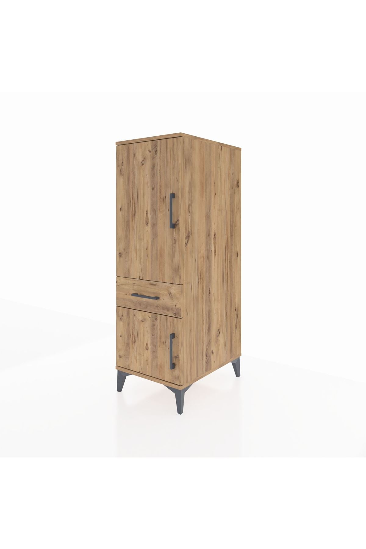 Kronos Dolap 2 Raflı Tek Çekmeceli 2 Kapaklı 44x59x134 - S82M043V9C