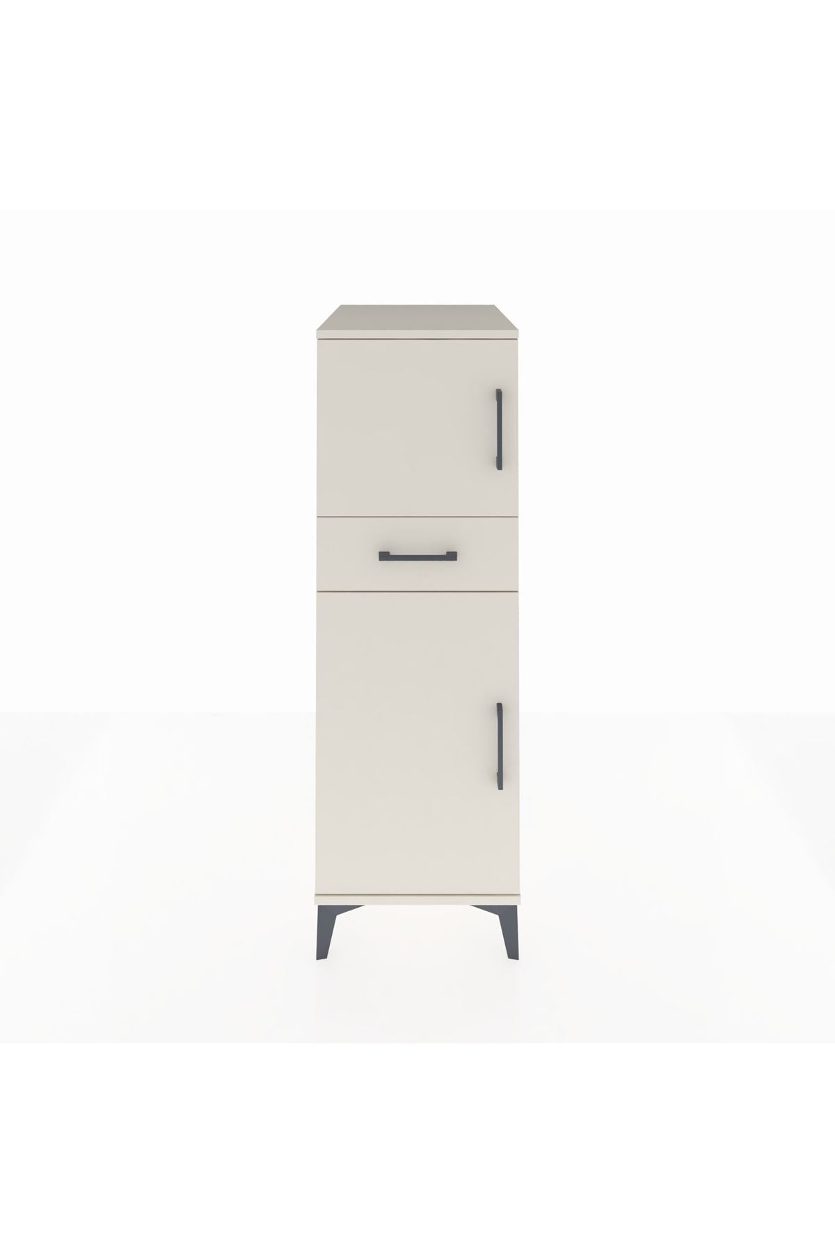 Kronos Dolap 2 Raflı Tek Çekmeceli 2 Kapaklı 44x59x134 - S82M044V1C