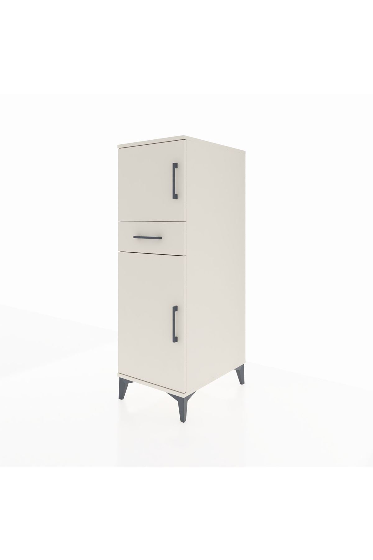 Kronos Dolap 2 Raflı Tek Çekmeceli 2 Kapaklı 44x59x134 - S82M044V1C