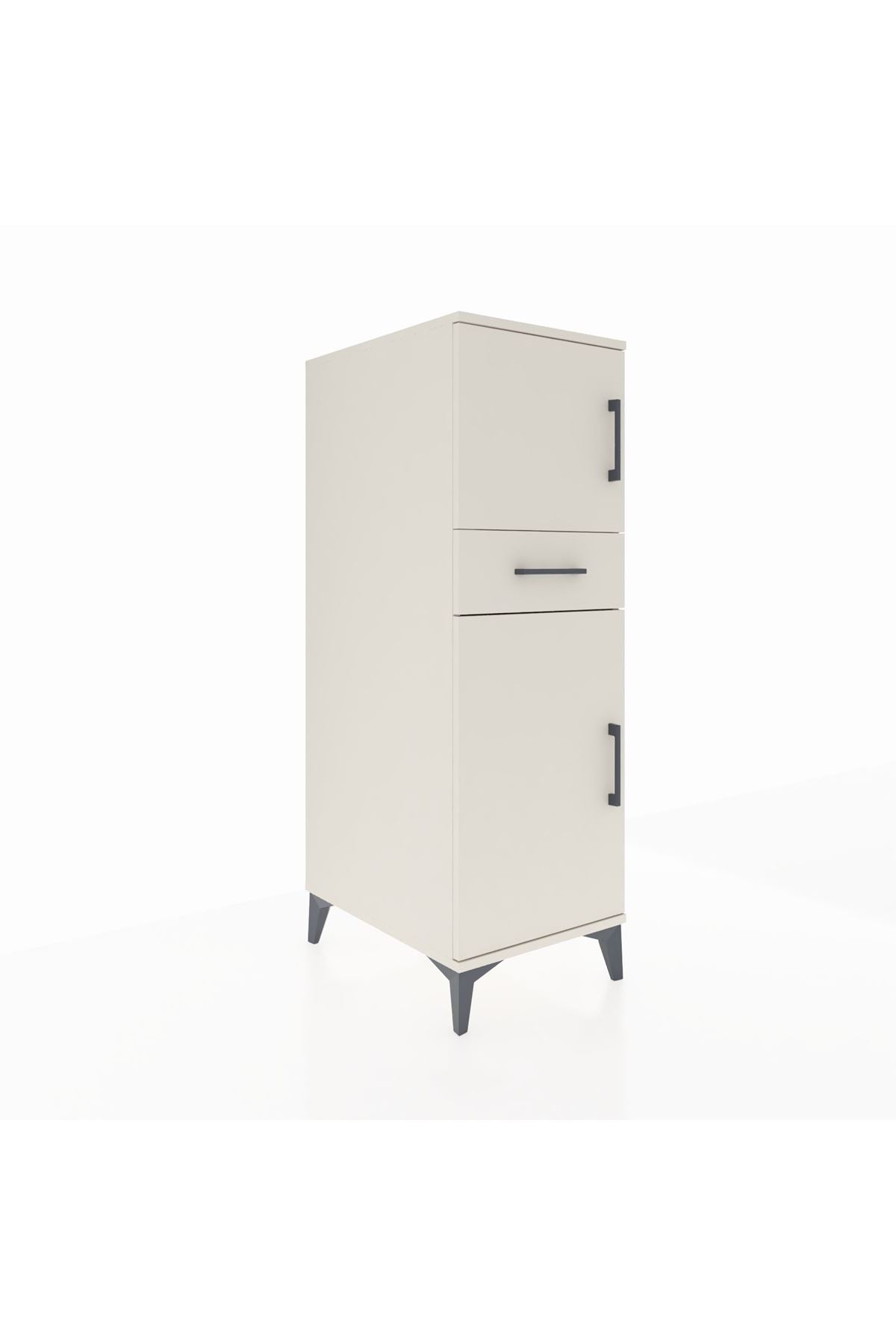 Kronos Dolap 2 Raflı Tek Çekmeceli 2 Kapaklı 44x59x134 - S82M044V1C