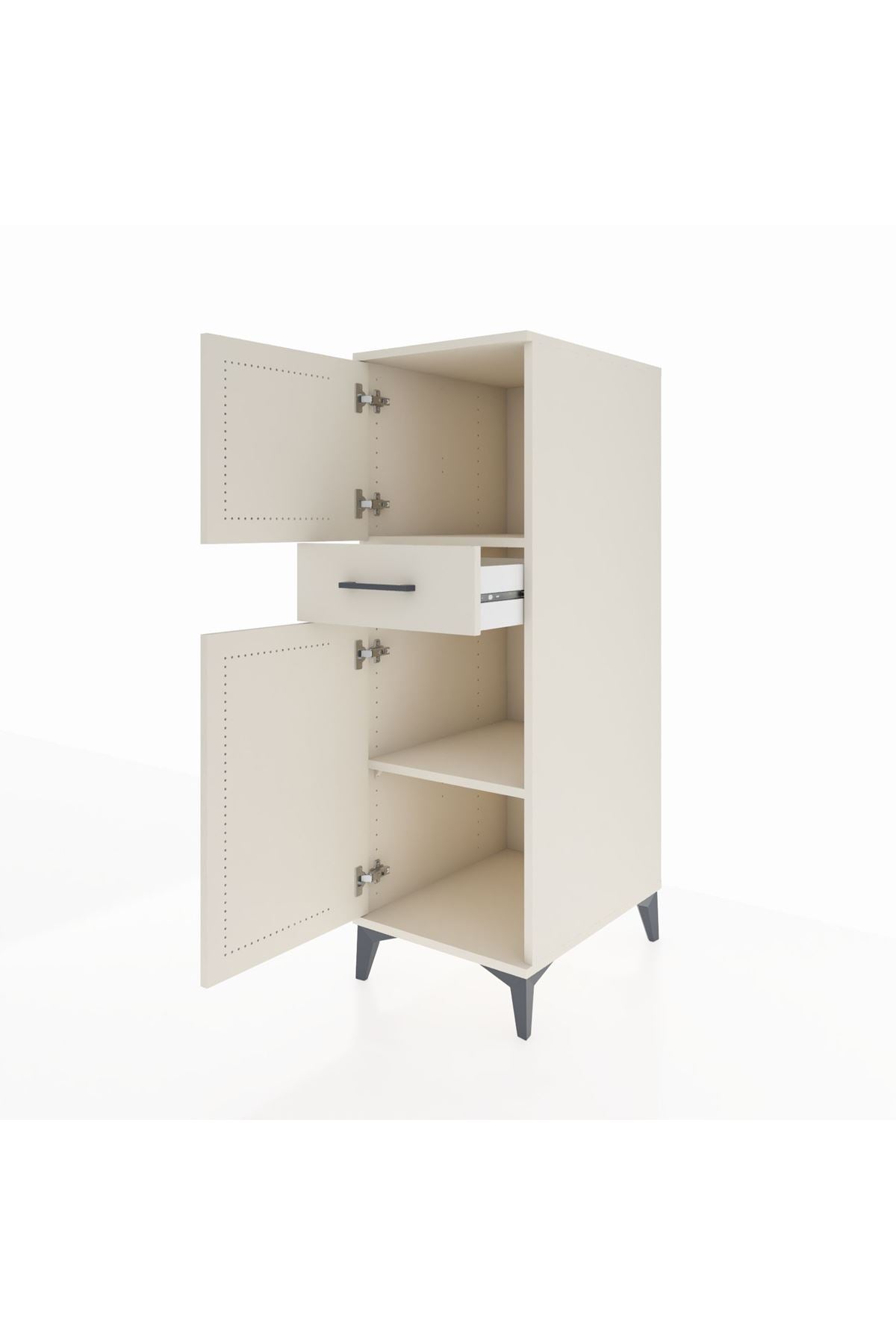 Kronos Dolap 2 Raflı Tek Çekmeceli 2 Kapaklı 44x59x134 - S82M044V1C
