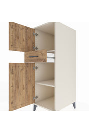 Kronos Dolap 2 Raflı Tek Çekmeceli 2 Kapaklı 44x59x134 - S82M044V3C