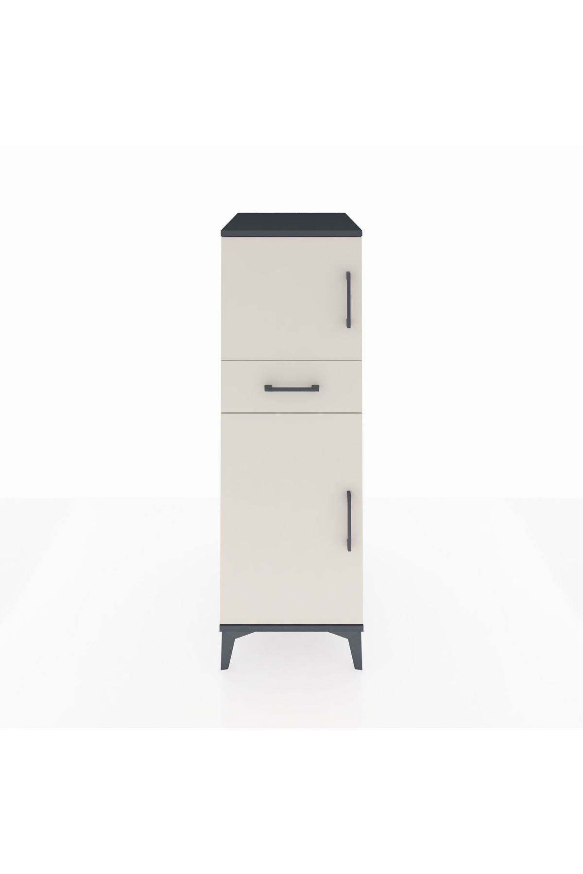 Kronos Dolap 2 Raflı Tek Çekmeceli 2 Kapaklı 44x59x134 - S82M044V4C