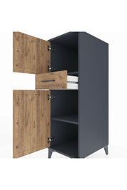 Kronos Dolap 2 Raflı Tek Çekmeceli 2 Kapaklı 44x59x134 - S82M044V6C