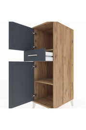 Kronos Dolap 2 Raflı Tek Çekmeceli 2 Kapaklı 44x59x134 - S82M044V8C