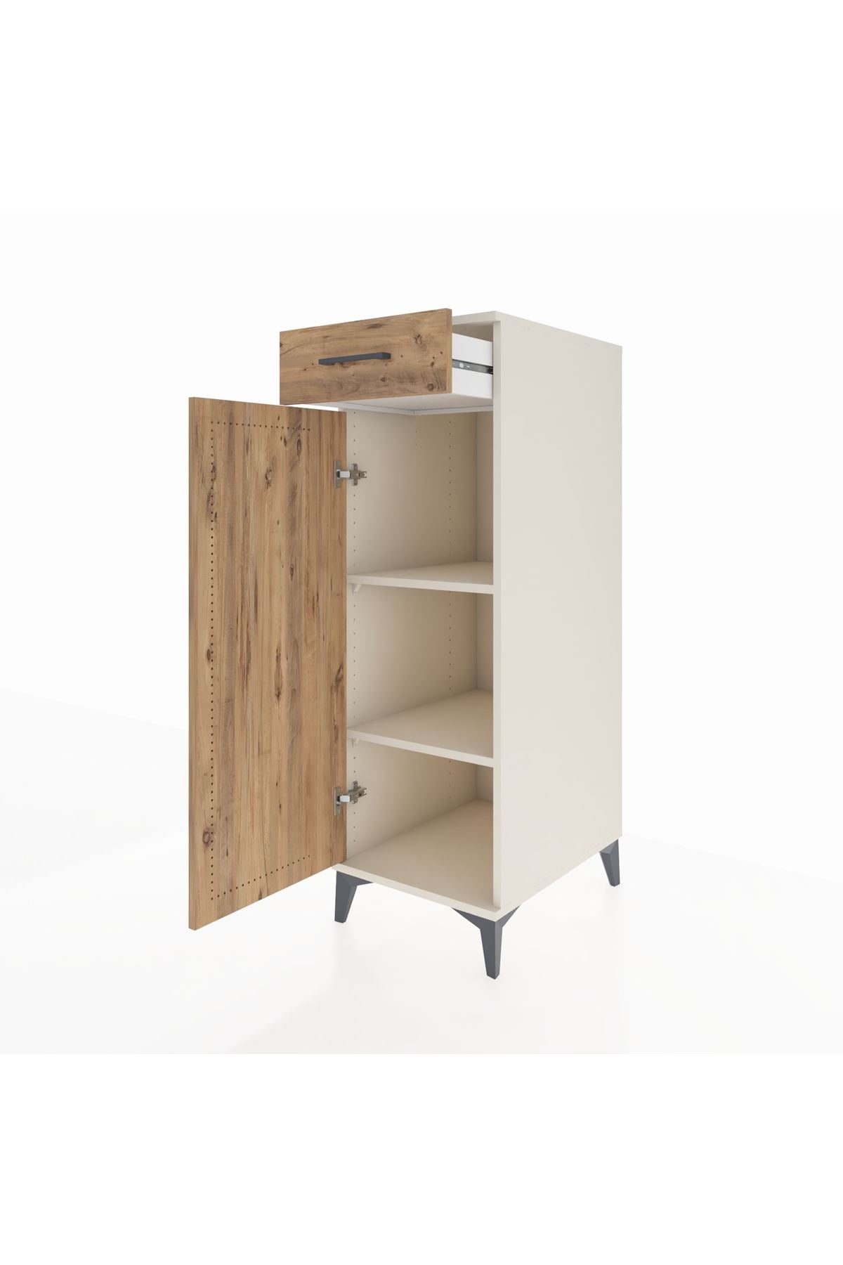 Kronos Dolap 2 Raflı Tek Çekmeceli Tek Kapaklı 44x59x134 - S82M045V3C
