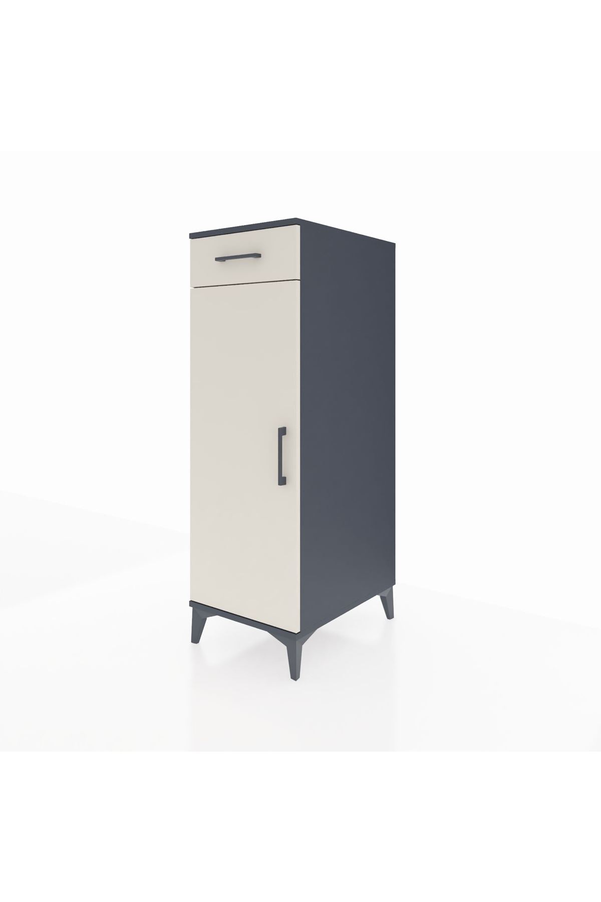 Kronos Dolap 2 Raflı Tek Çekmeceli Tek Kapaklı 44x59x134 - S82M045V4C