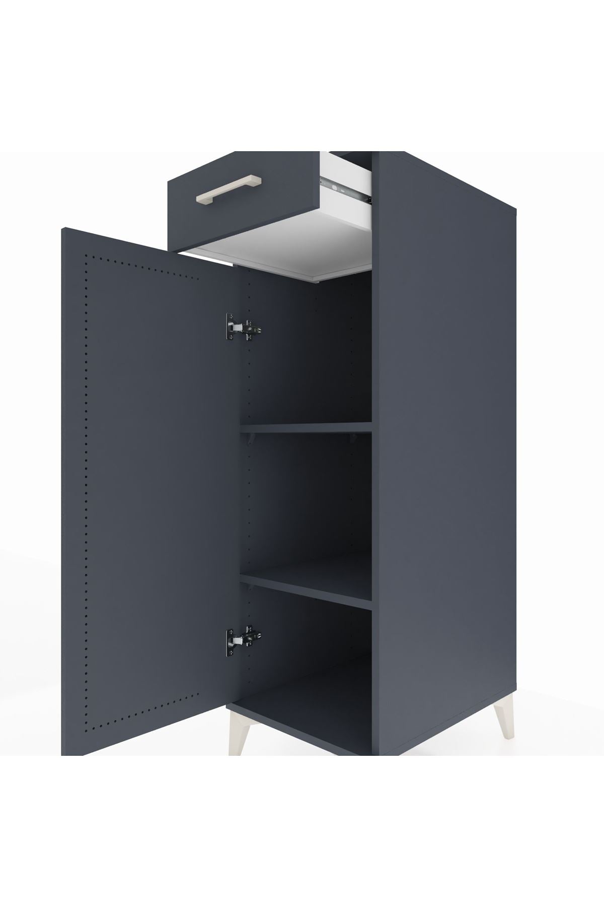 Kronos Dolap 2 Raflı Tek Çekmeceli Tek Kapaklı 44x59x134 - S82M045V5C