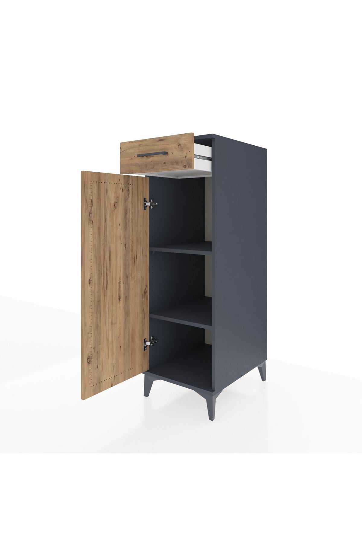 Kronos Dolap 2 Raflı Tek Çekmeceli Tek Kapaklı 44x59x134 - S82M045V6C