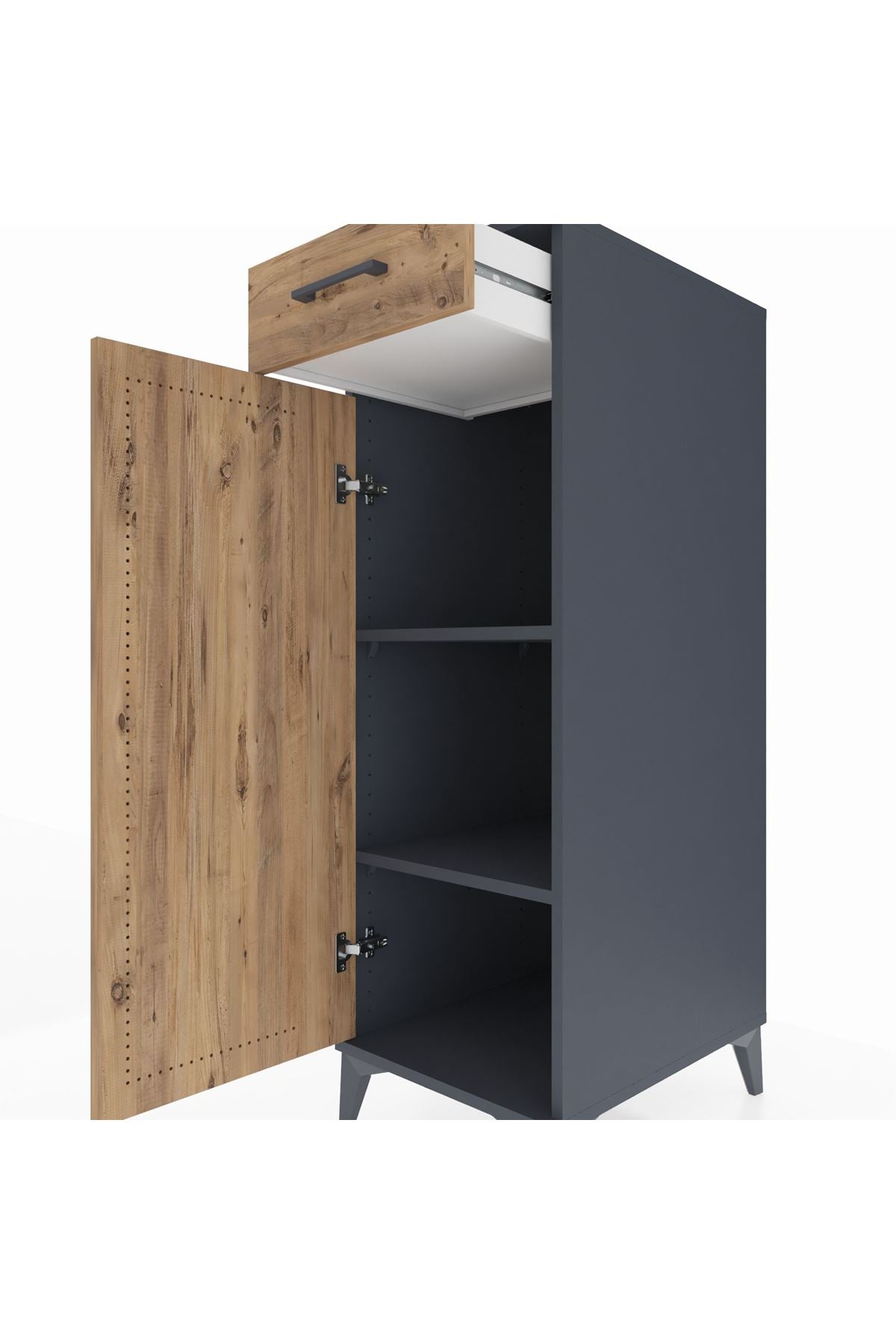 Kronos Dolap 2 Raflı Tek Çekmeceli Tek Kapaklı 44x59x134 - S82M045V6C
