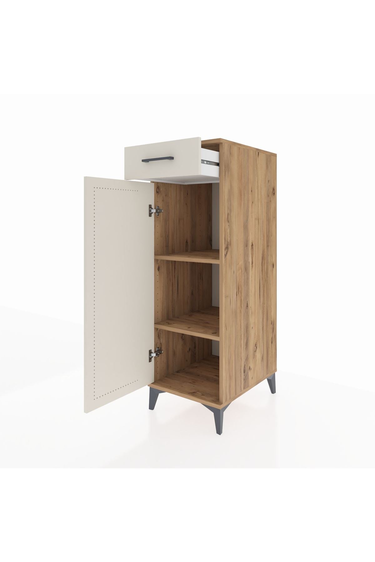 Kronos Dolap 2 Raflı Tek Çekmeceli Tek Kapaklı 44x59x134 - S82M045V7C