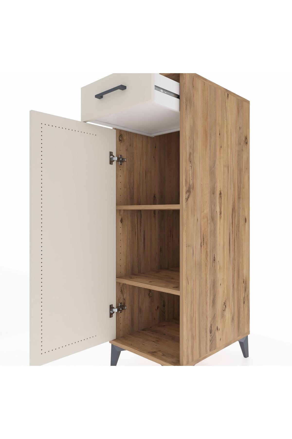 Kronos Dolap 2 Raflı Tek Çekmeceli Tek Kapaklı 44x59x134 - S82M045V7C