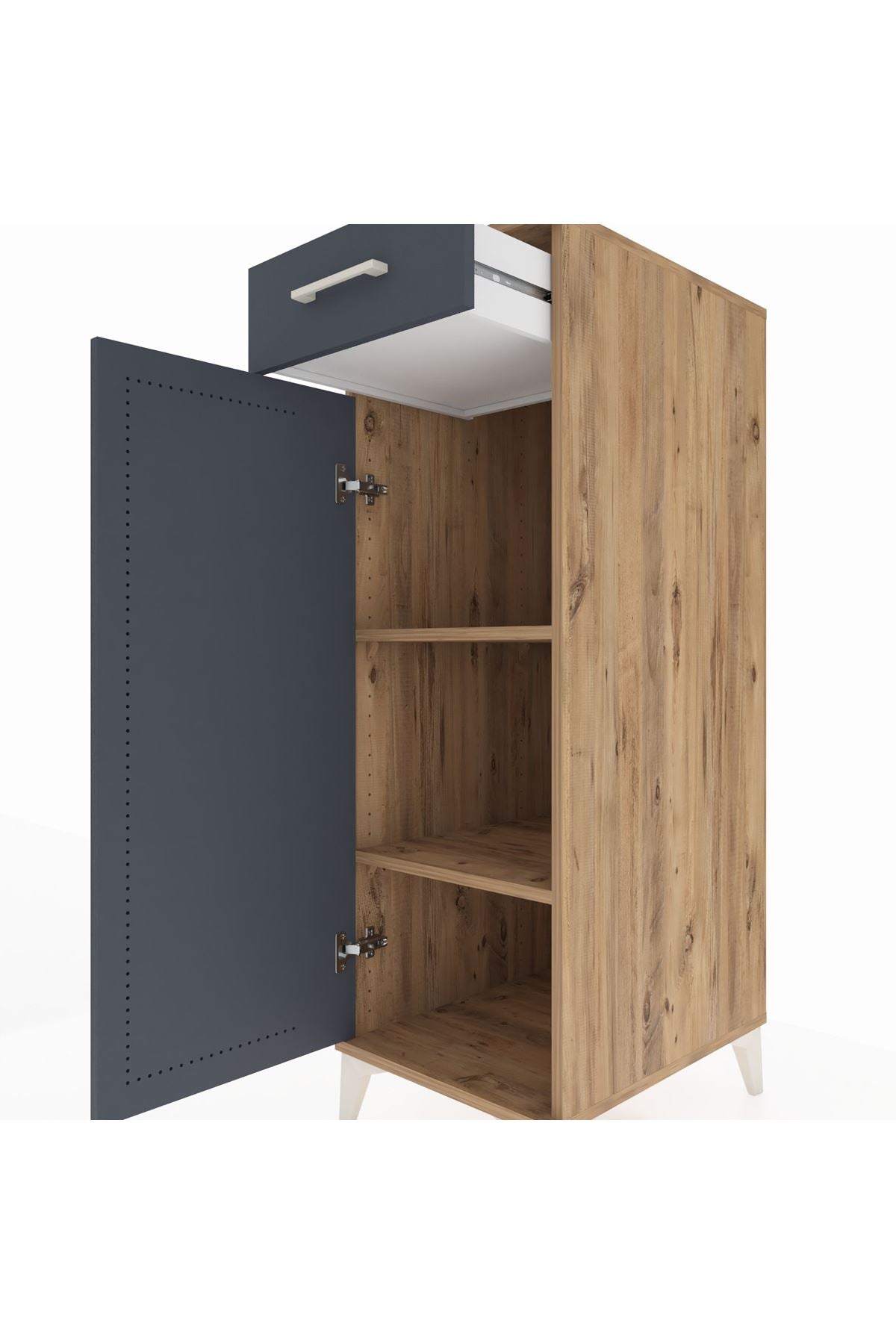 Kronos Dolap 2 Raflı Tek Çekmeceli Tek Kapaklı 44x59x134 - S82M045V8C
