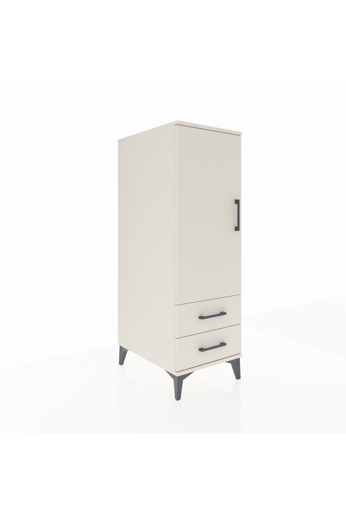 Kronos Dolap 3 Raflı 2 Çekmeceli Tek Kapaklı 44x59x134 - S82M046V1C