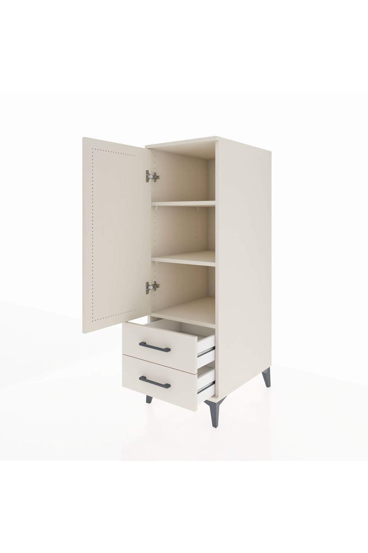 Kronos Dolap 3 Raflı 2 Çekmeceli Tek Kapaklı 44x59x134 - S82M046V1C