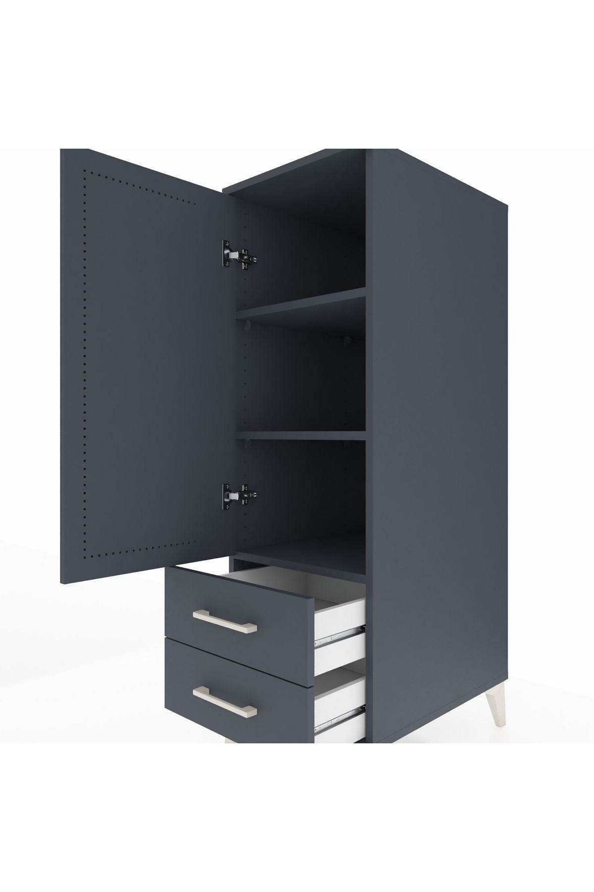 Kronos Dolap 3 Raflı 2 Çekmeceli Tek Kapaklı 44x59x134 - S82M046V5C