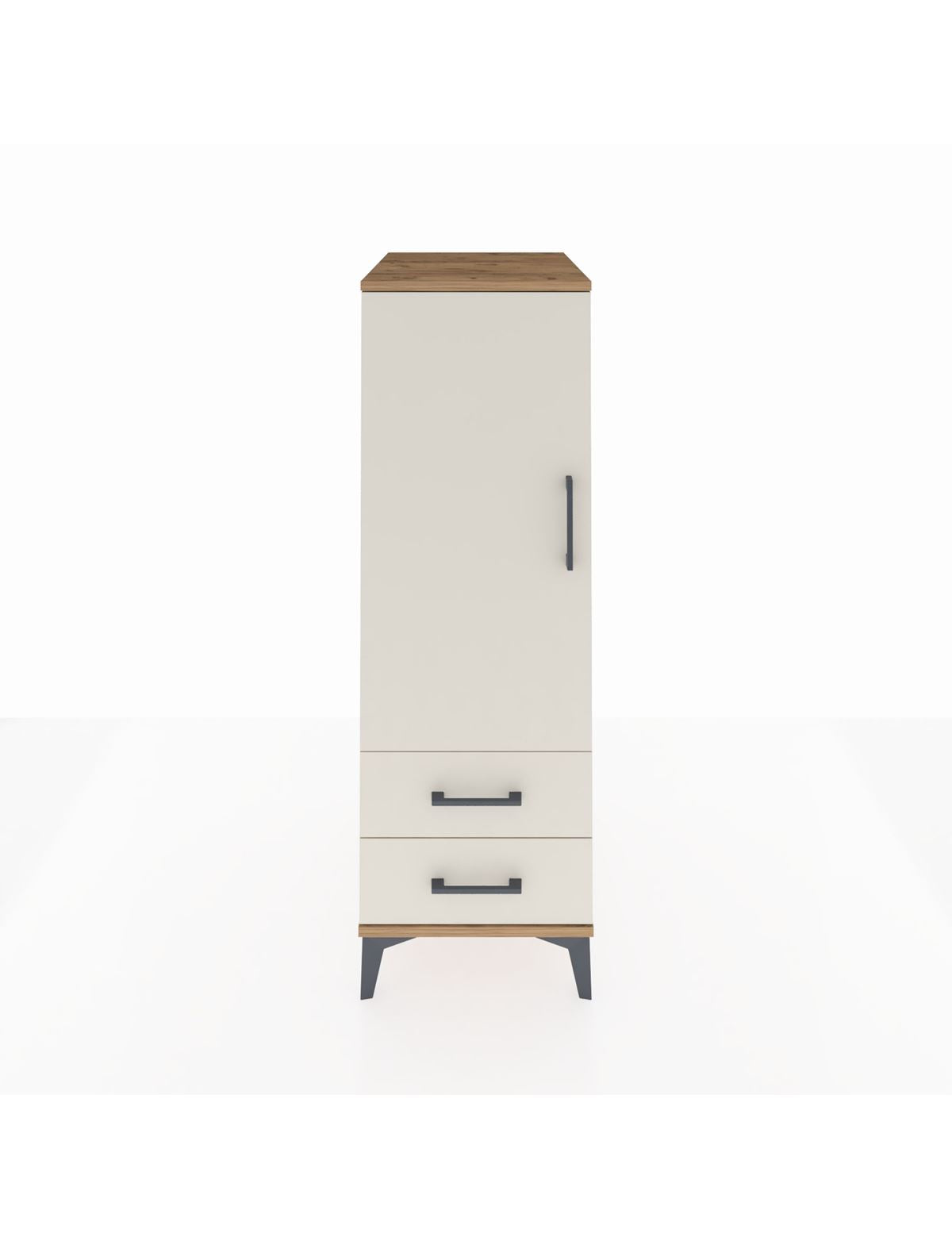 Kronos Dolap 3 Raflı 2 Çekmeceli Tek Kapaklı 44x59x134 - S82M046V7C
