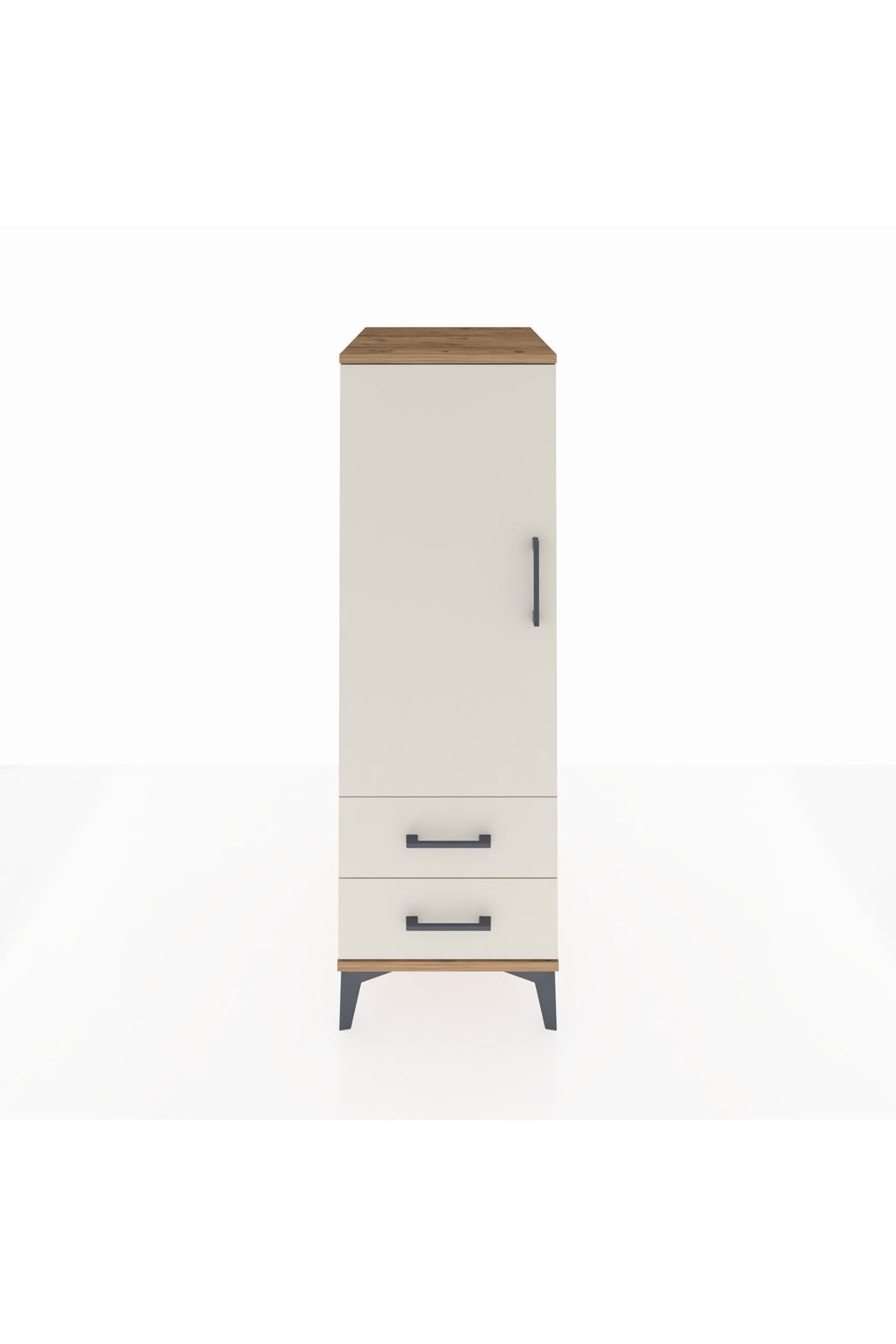 Kronos Dolap 3 Raflı 2 Çekmeceli Tek Kapaklı 44x59x134 - S82M046V7C