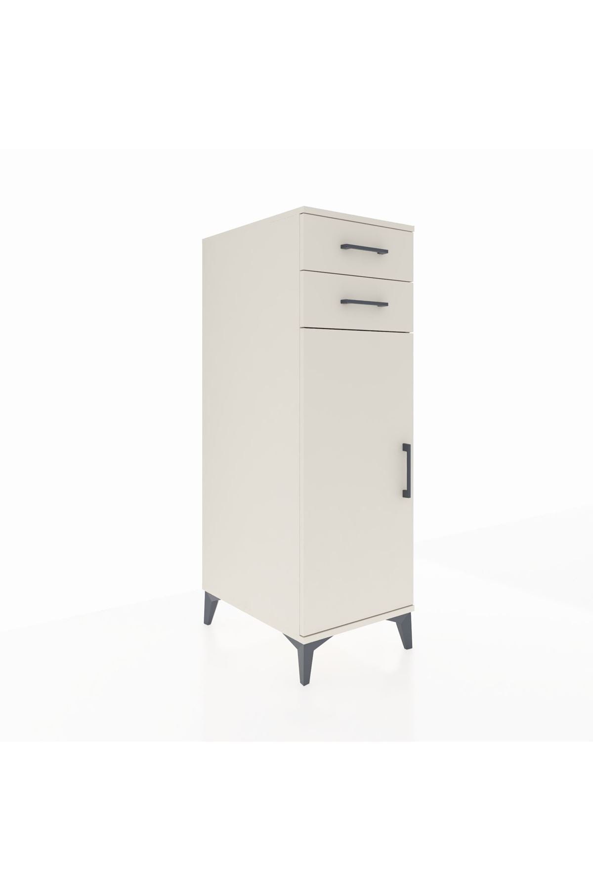 Kronos Dolap 2 Raflı 2 Çekmeceli Tek Kapaklı 44x59x134 - S82M048V1C