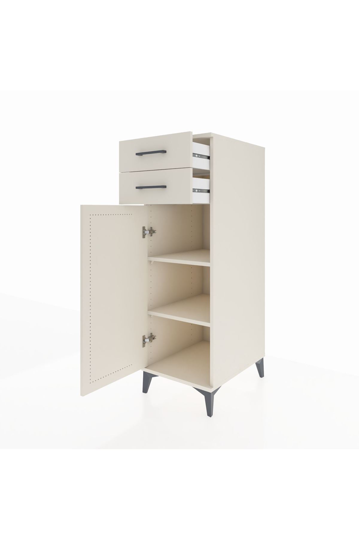 Kronos Dolap 2 Raflı 2 Çekmeceli Tek Kapaklı 44x59x134 - S82M048V1C