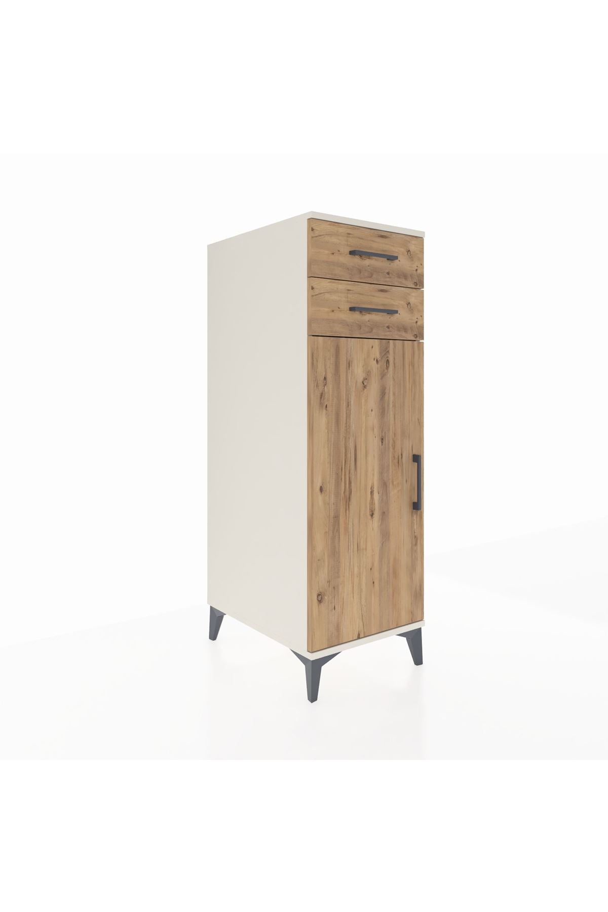 Kronos Dolap 2 Raflı 2 Çekmeceli Tek Kapaklı 44x59x134 - S82M048V3C