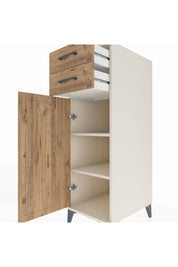 Kronos Dolap 2 Raflı 2 Çekmeceli Tek Kapaklı 44x59x134 - S82M048V3C