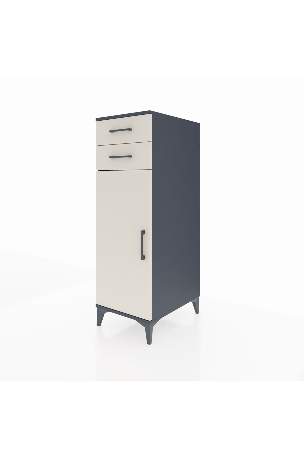 Kronos Dolap 2 Raflı 2 Çekmeceli Tek Kapaklı 44x59x134 - S82M048V4C