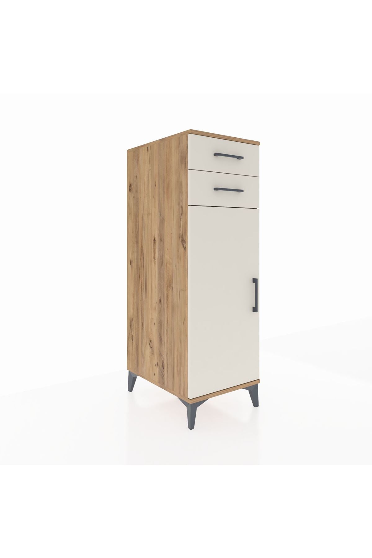 Kronos Dolap 2 Raflı 2 Çekmeceli Tek Kapaklı 44x59x134 - S82M048V7C