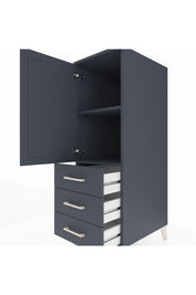 Kronos Dolap 2 Raflı 3 Çekmeceli Tek Kapaklı 44x59x134 - S82M049V5C