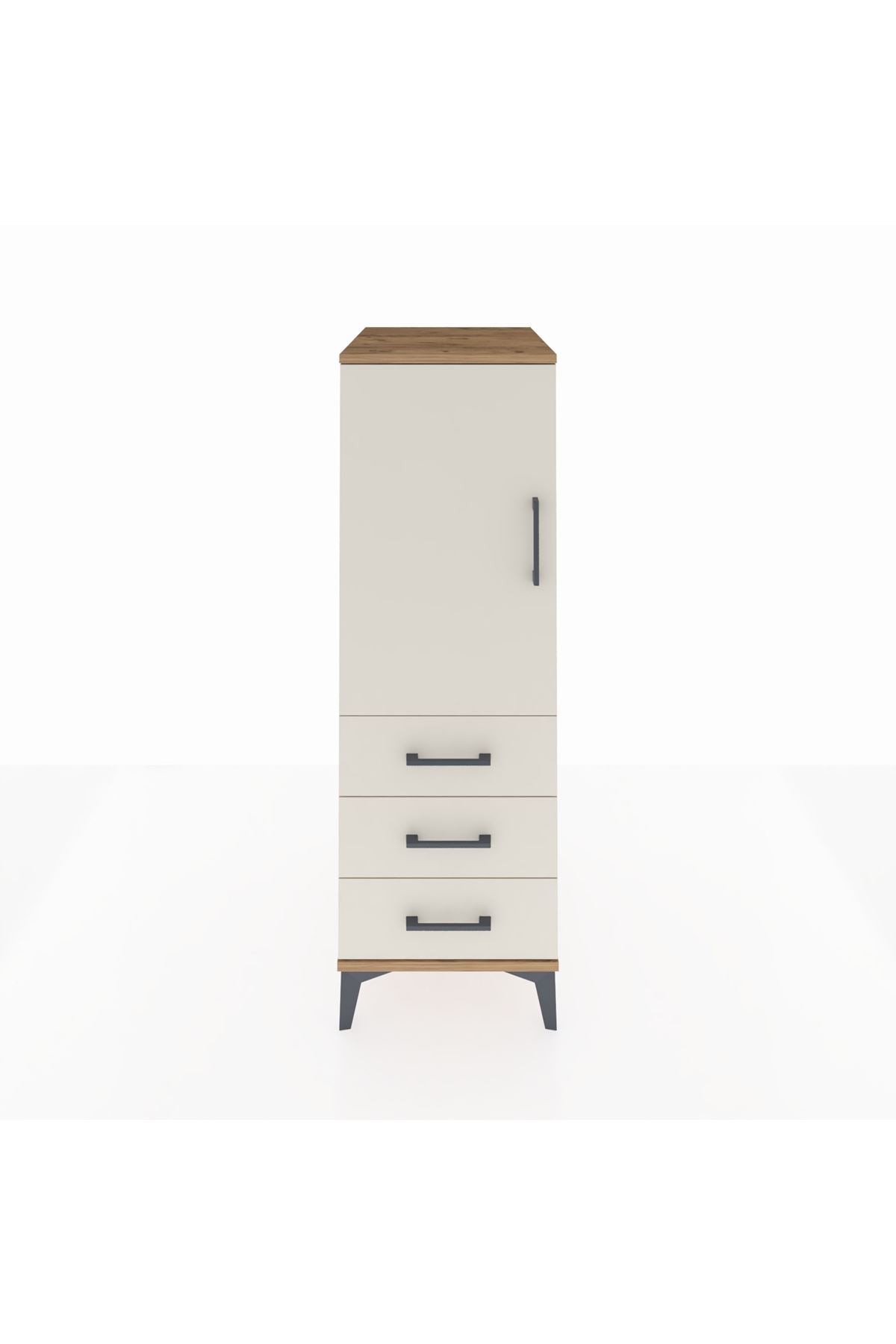 Kronos Dolap 2 Raflı 3 Çekmeceli Tek Kapaklı 44x59x134 - S82M049V7C